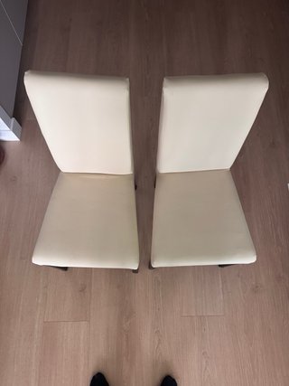 2 Sillas Comedor Color Crema