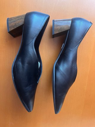 Zapatos Dibia Piel Tacón Madera
