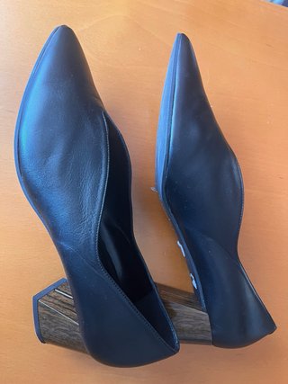 Zapatos Dibia Piel Tacón Madera