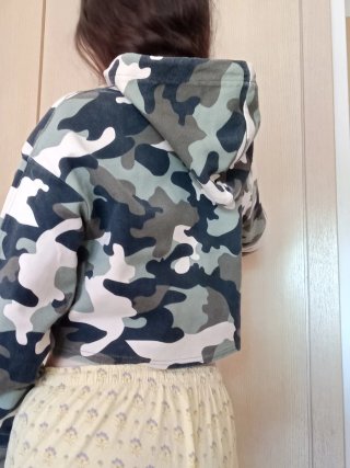 Sudadera Camuflaje Militar Crop Top