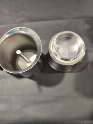 Cafetera Italiana Acero Inoxidable grande
