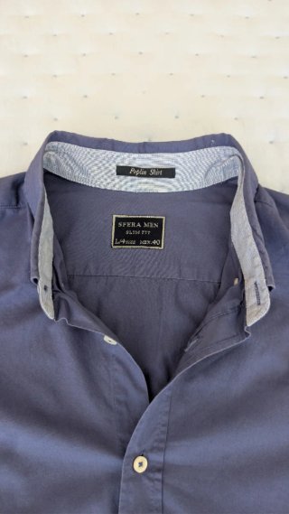 Camisa Sfera Azul Talla L Manga Larga