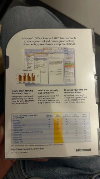 Microsoft Office Standard 2007 + Works 9