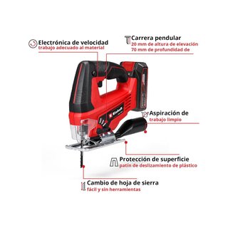 Einhell TC-JS 18/70 Li Sierra de calar batería