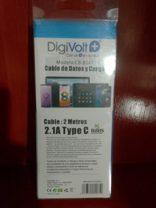 CABLE TIPO C 2 METROS 2.4A CB-8247 | DigiVolt+
