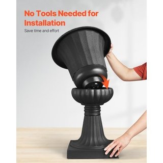 Vasi a urna in plastica, 40 x 67 cm, confezione da