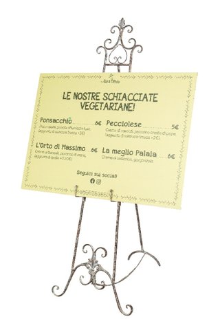 Portaquadro in ferro battuto finitura ruggine anti