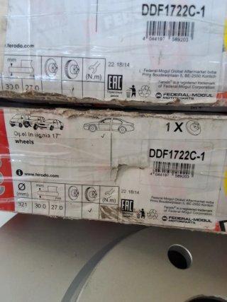 Discos Freno Ferodo DDF1722C1 Opel 321mm
