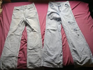 Lote 14 pantalones vaqueros y falda tallas S/M
