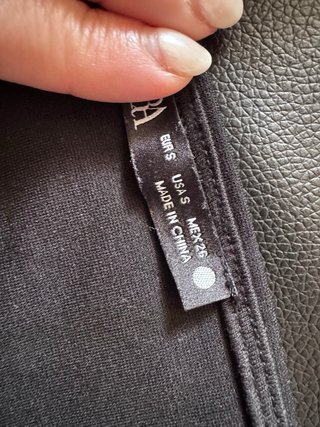 Corsé ZARA azul y negro