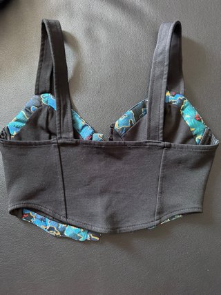 Corsé ZARA azul y negro