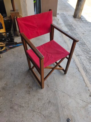 Silla de director infantil roja