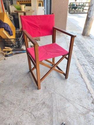 Silla de director infantil roja