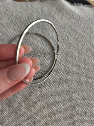 Pendientes Aros Grandes Plateados.Nuevos