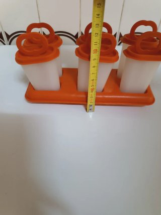 Set 5 Moldes Helado Naranja Plástico
