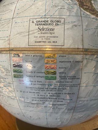 MAPPAMONDO VINTAGE READER’S DIGEST RILIEVO