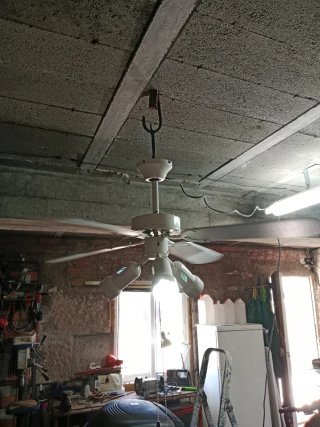 Lámpara Ventilador Techo Blanco