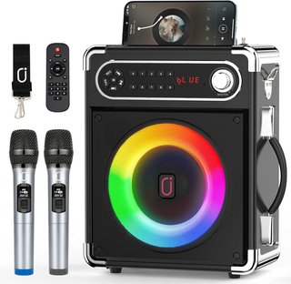 - JYX Altavoz karaoke portátil luces bluetooth