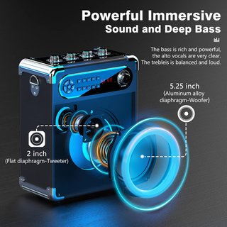 - JYX Altavoz karaoke portátil luces bluetooth