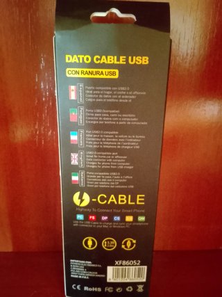 Cable Mimax Micro USB 2.1A 2000MM