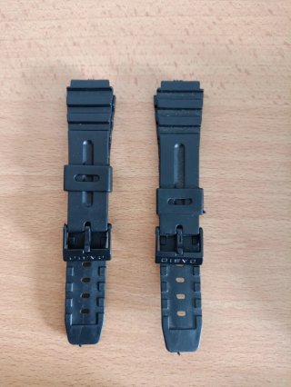 2 Correas reloj de pulsera marca Casio 18mm Negras