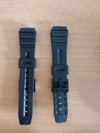 2 Correas reloj de pulsera marca Casio 18mm Negras