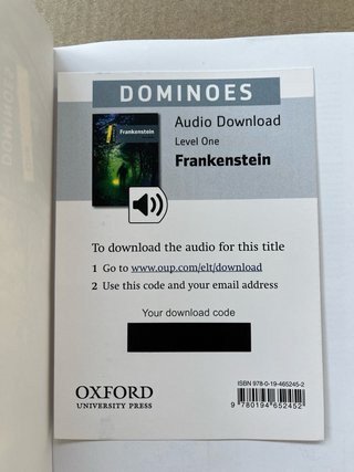 Libro inglés Frankenstein