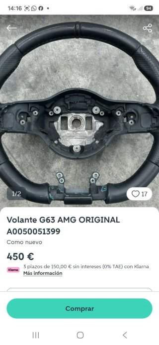 Volante AMG Carbono y Piel