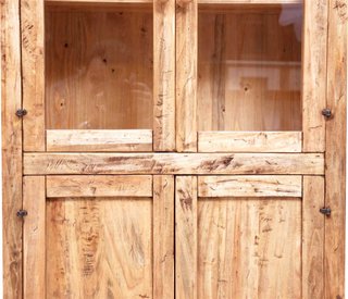 Vetrina Credenza Country in legno massello di tigl