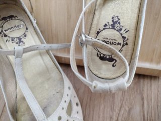 Zapatos Wonders beige mujer vintage. De piel.