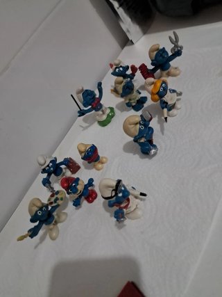 Lote 11 Figuras Pitufos Vintage Años 80