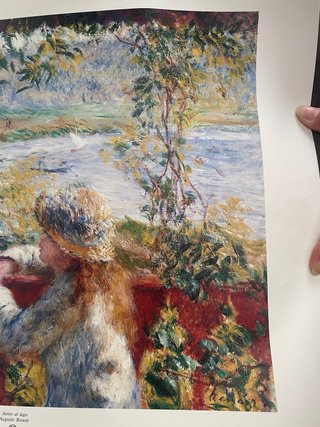 Lámina decorativa Junto al lago - Auguste Renoir