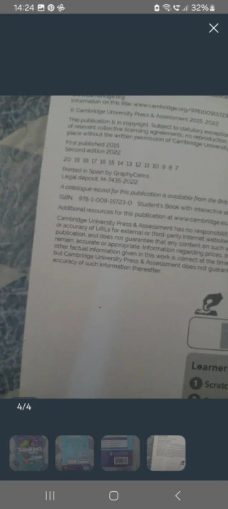 Libro de inglés de 4 eso de b2 cambridge