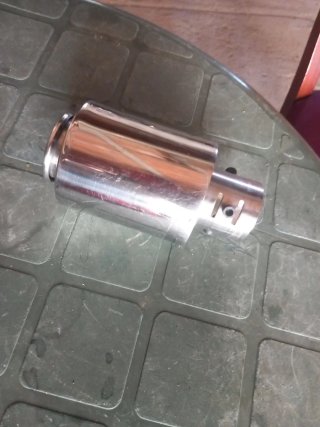 Cola de escape cromada INOX 100%