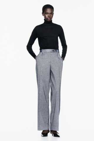 Traje Zara Chaleco y Pantalón Gris-Blue