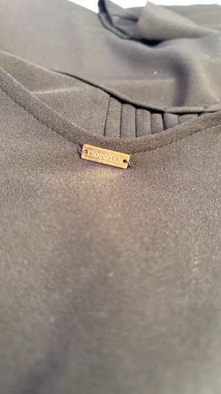 Vestido marrón con encaje negro