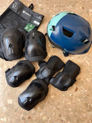 Casco y protecciones Oxelo Talla S