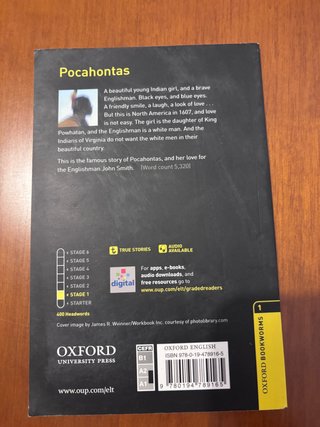 Libro lectura inglés Pocahontas