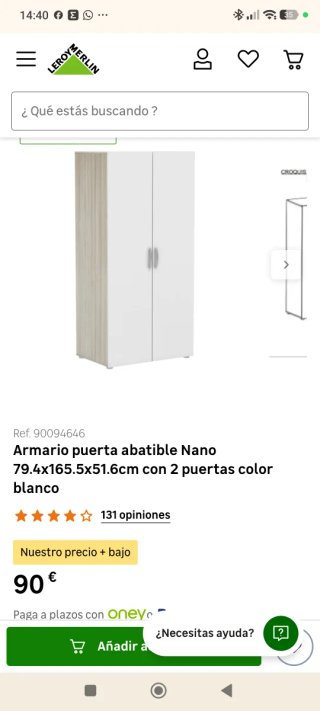 Armario blanco nuevo