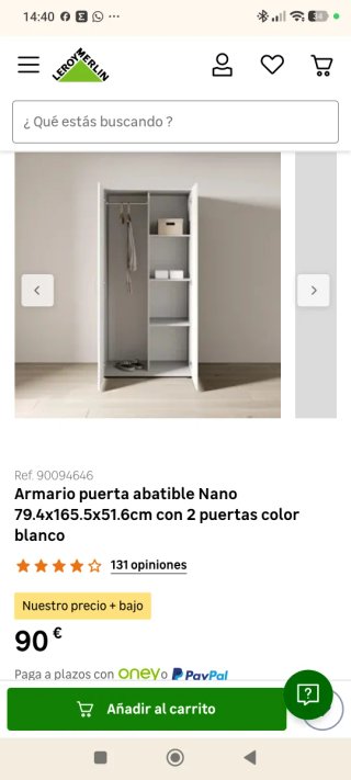 Armario blanco nuevo