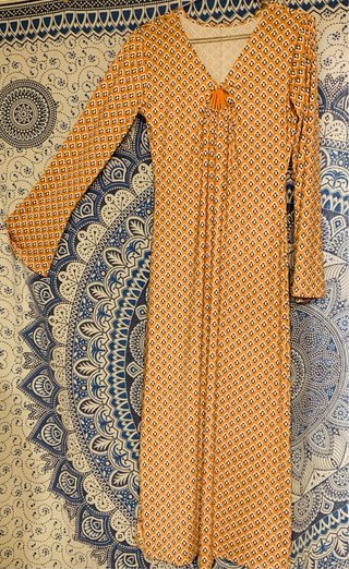 Vestido Boho Años 70 Estampado