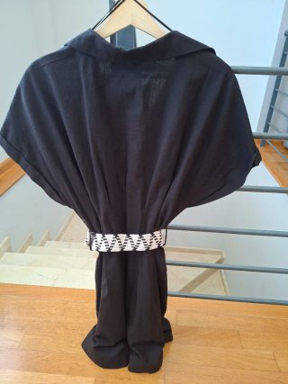 Vestido H&M Lino Botones Cinturón Talla M