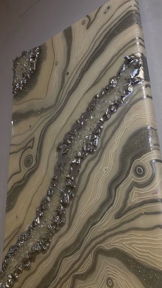 Cuadro Geoda de Resina Epoxi Hecho a Mano