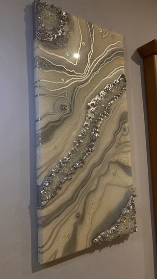 Cuadro Geoda de Resina Epoxi Hecho a Mano