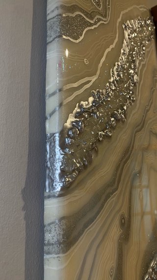 Cuadro Geoda de Resina Epoxi Hecho a Mano