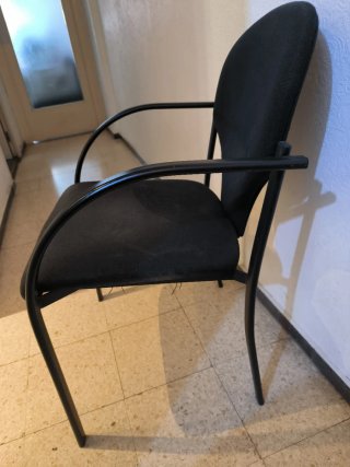 Pareja de sillas de oficina negras