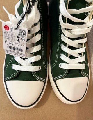 Zapatillas Lefties Mujer Verde Oscuro cordones