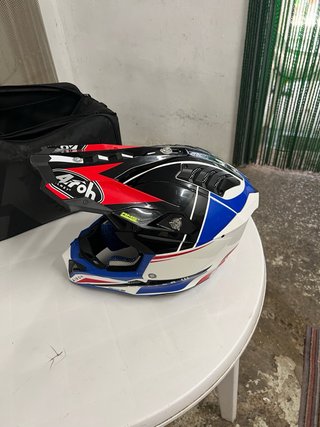 Casco Airoh Aviator 3 Azul/Rojo Talla L