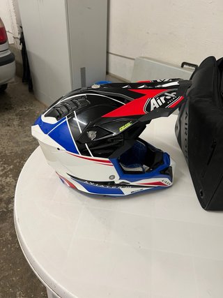 Casco Airoh Aviator 3 Azul/Rojo Talla L