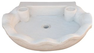 Lavandino in marmo bianco L60xP50xH13 cm · per il